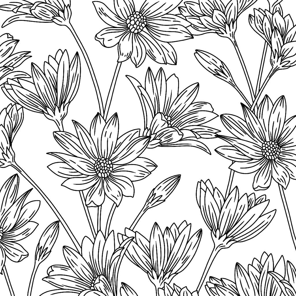 ROLL251- Daisy Florals 2 Clay/Cookie/Fondant texture rollers