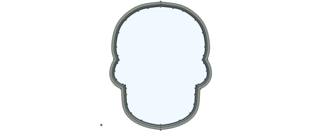 CC266 - Day Of The Dead Skull Cookie/Fondant Cutter