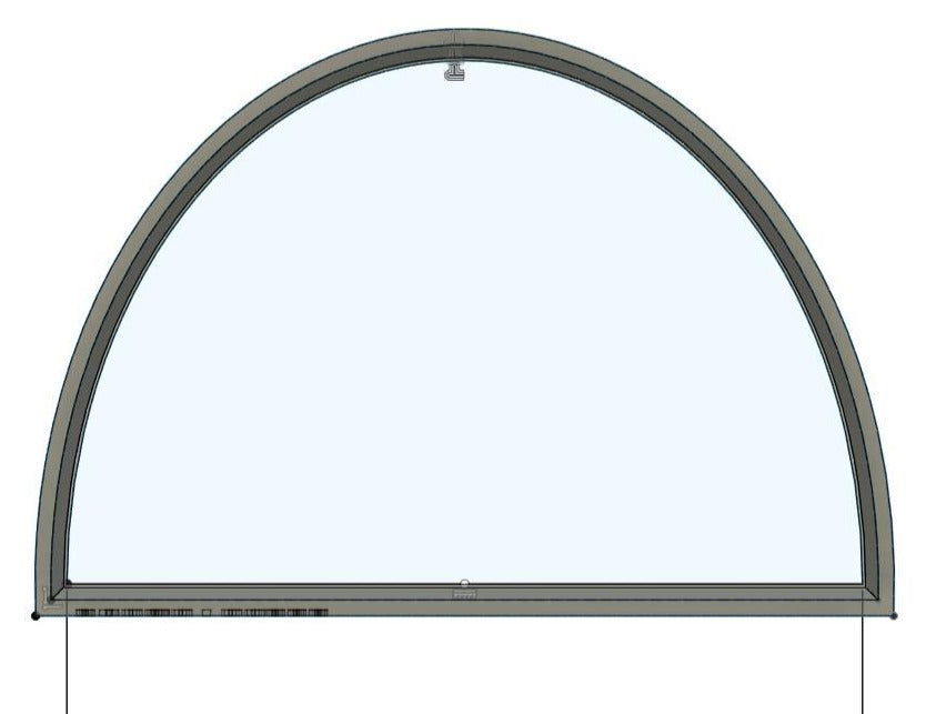 CC333 - 1/2 Short Ellipse Cookie/Fondant Cutter