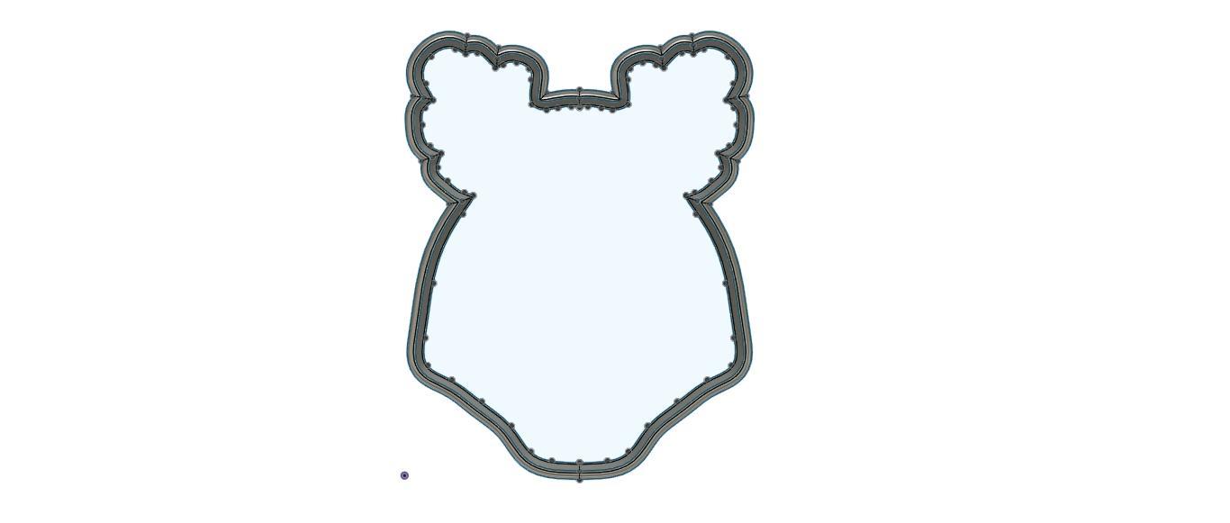 CC192 - Baby Onesie 2 Cookie/Fondant Cutter