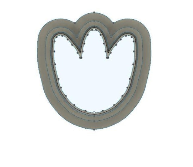 NPC149 - Round Petal Tulip clay cutter