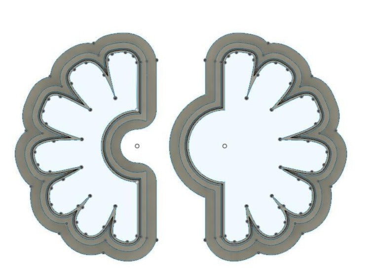 NPC207- Double Daisy clay cutters