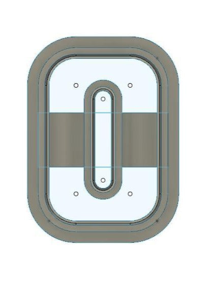 NPC181- Round Square Doughnut clay cutter