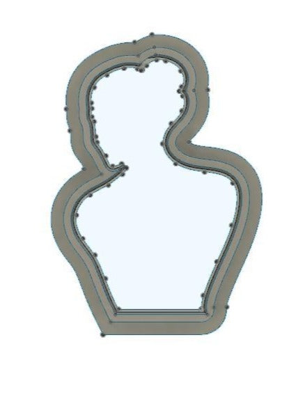 NPC206-Fiercly Femme Outline 2 clay cutter