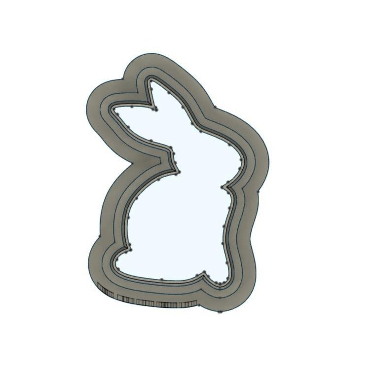 NPC233- Sitting Bunny Left clay cutter