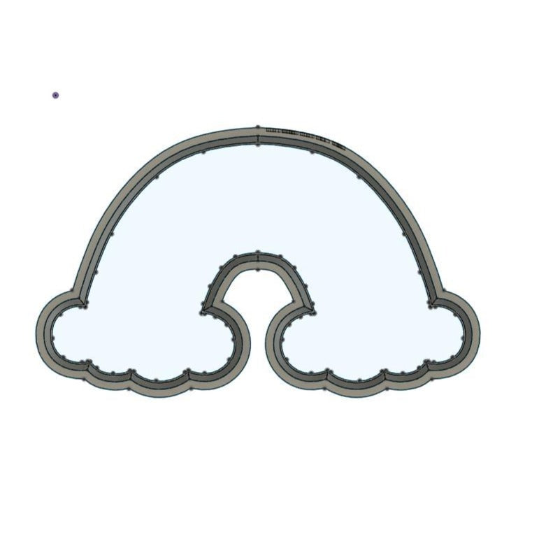 CC098- Rainbow with Clouds Cookie/Fondant Cutter