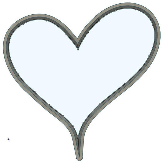 CC280 - Chubby Curved Heart Cookie/Fondant Cutter