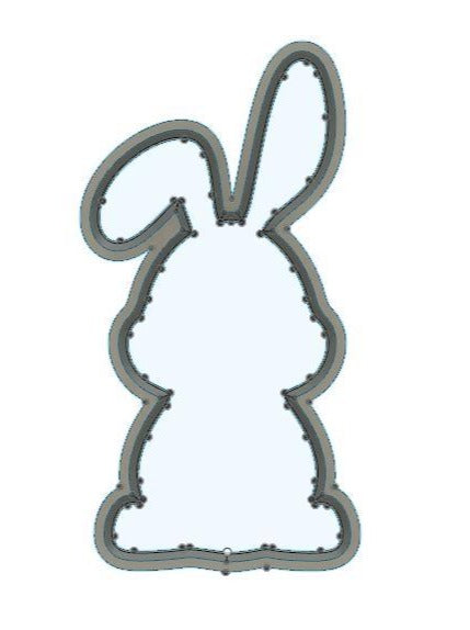 CC323- Standing Bunny with Floppy Ear Cookie/Fondant Cutter