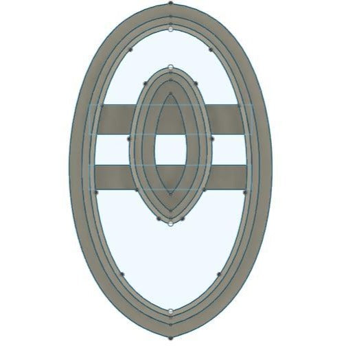 NPC125 - Oval 2 clay cutter