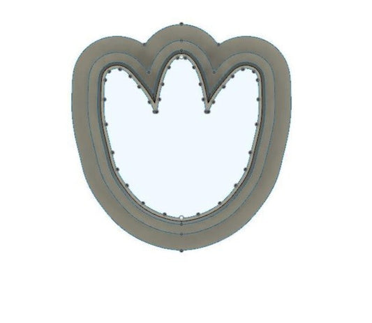 NPC149 - Round Petal Tulip clay cutter