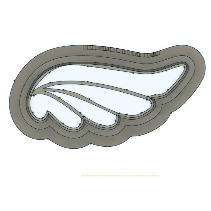 NPC174 - Angel Wings with Detail clay cutter