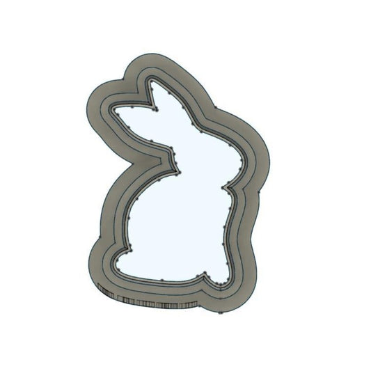 NPC233- Sitting Bunny Left clay cutter