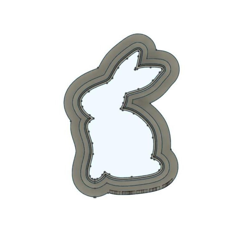 NPC234- Sitting Bunny Right clay cutter