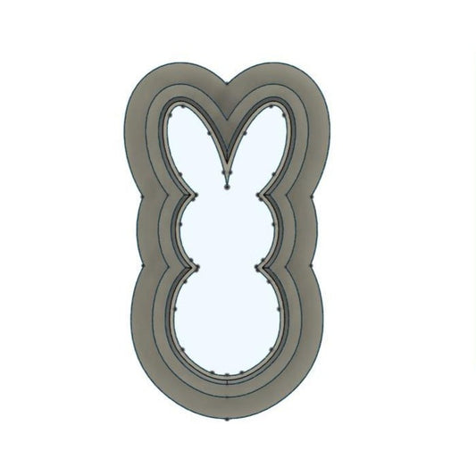 NPC238- Round Sitting Bunny clay cutter