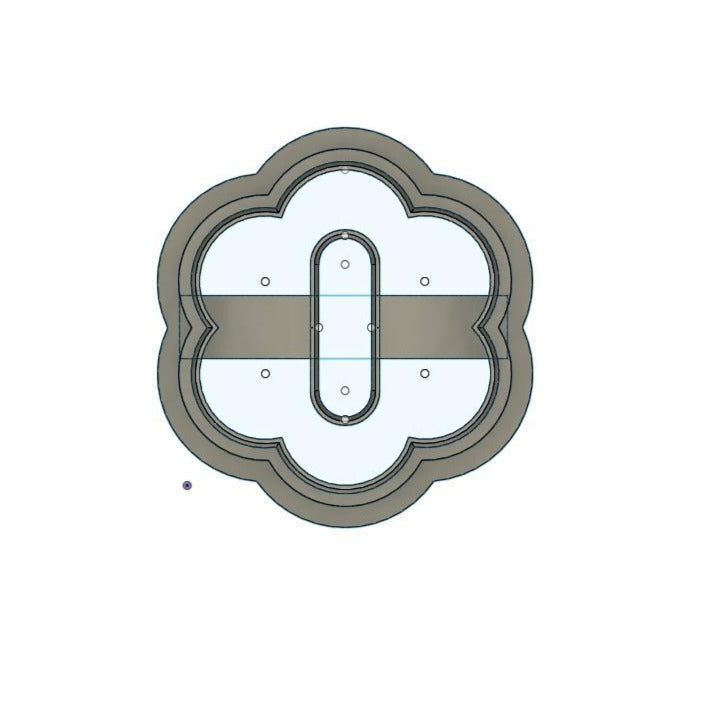 NPC246- Floral Doughnut clay cutter