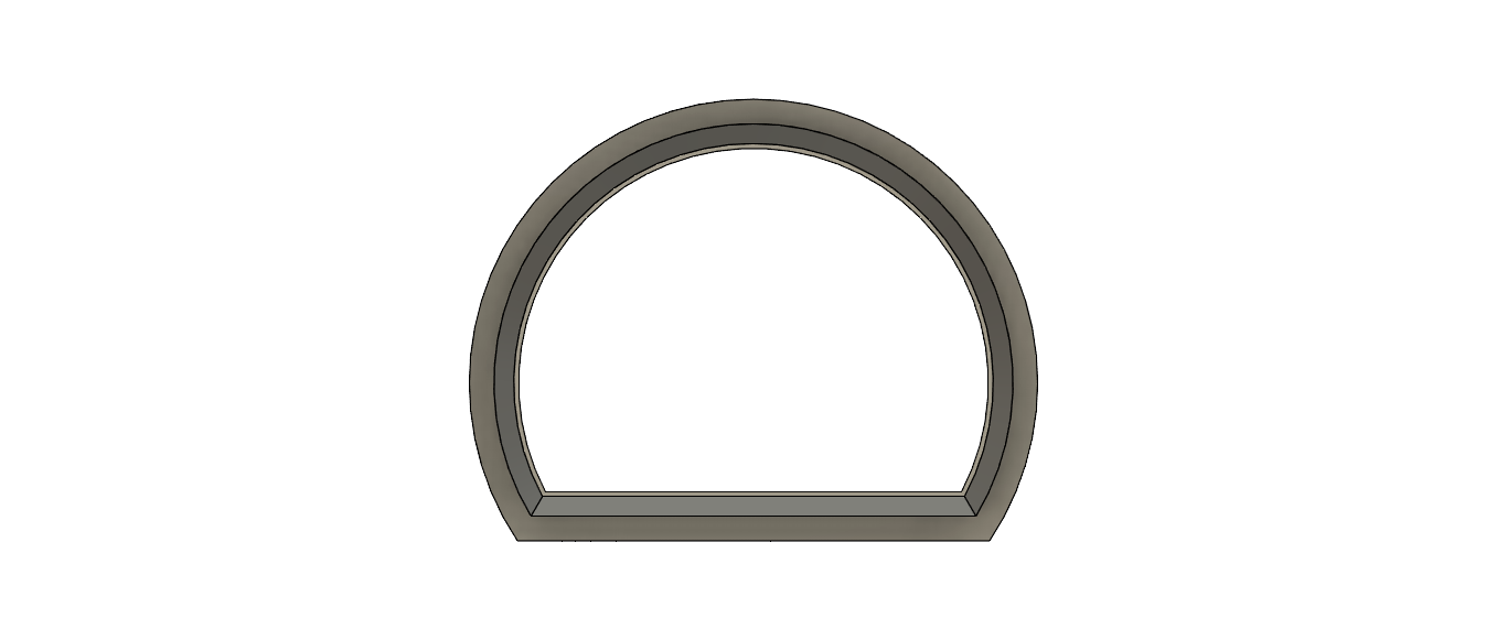 NPC017 - 3-quarter circle clay cutter