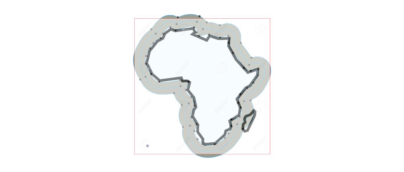 NPC029 - African Continent Shape clay cutter