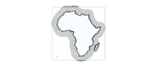 NPC029 - African Continent Shape clay cutter