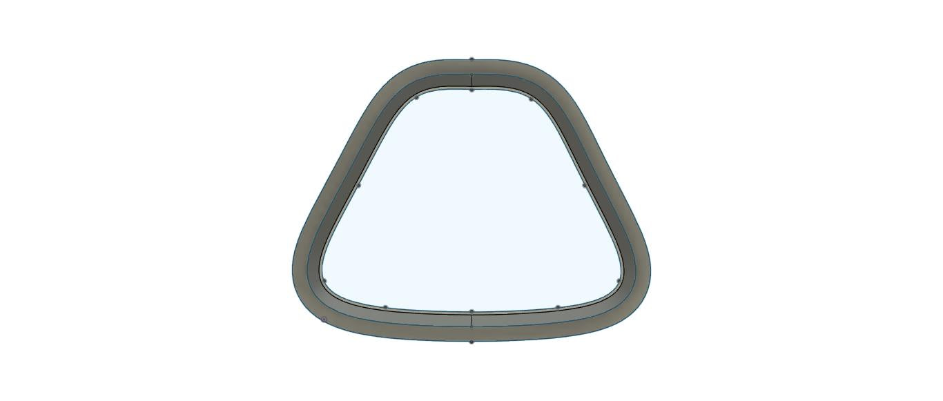 NPC040 - Short Squoval clay cutter