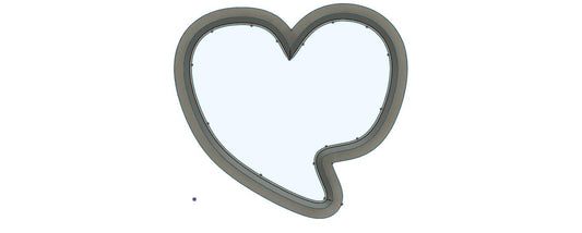 NPC114  - Freehand Heart (Right Cut) Clay cutter