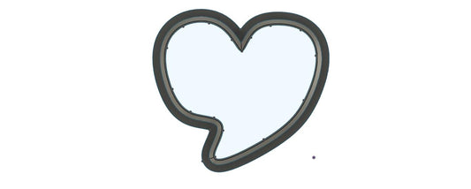 NPC115  - Freehand Heart (Left Cut) Clay cutter