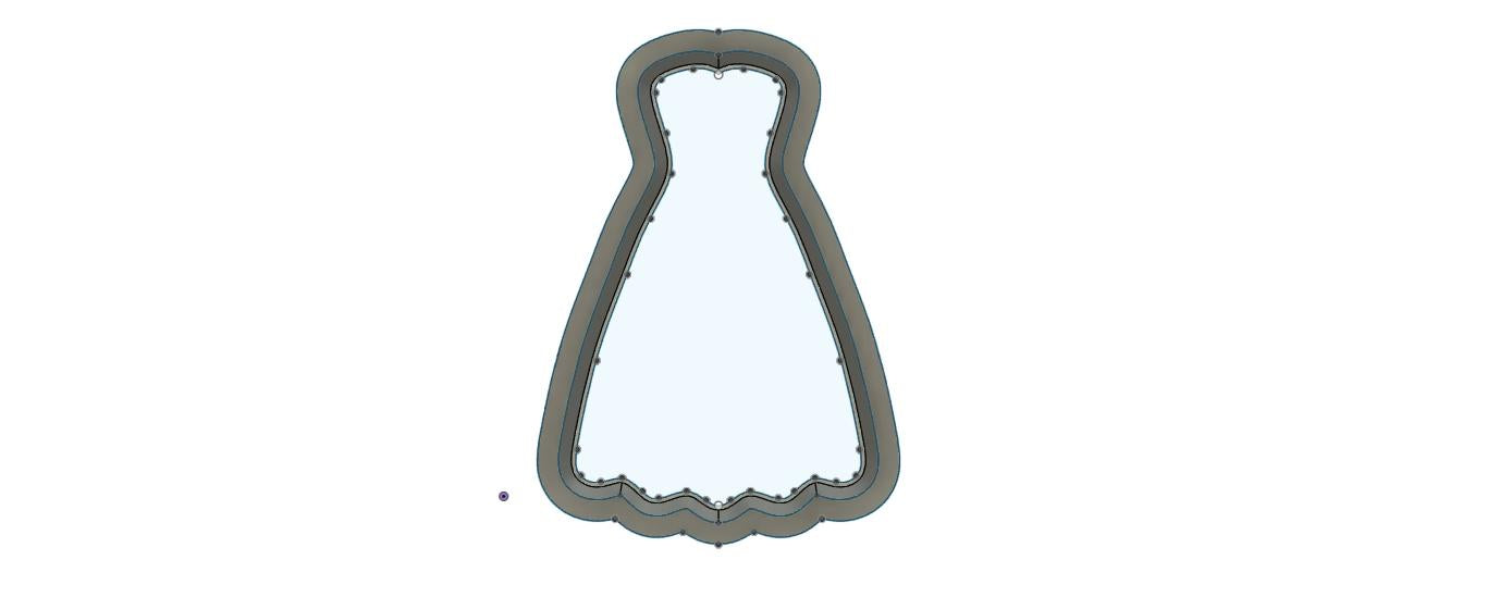 NPC116  - Ball Gown Clay cutter
