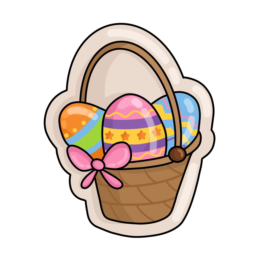 CC321- Easter Eggs in Basket Cookie/Fondant Cutter