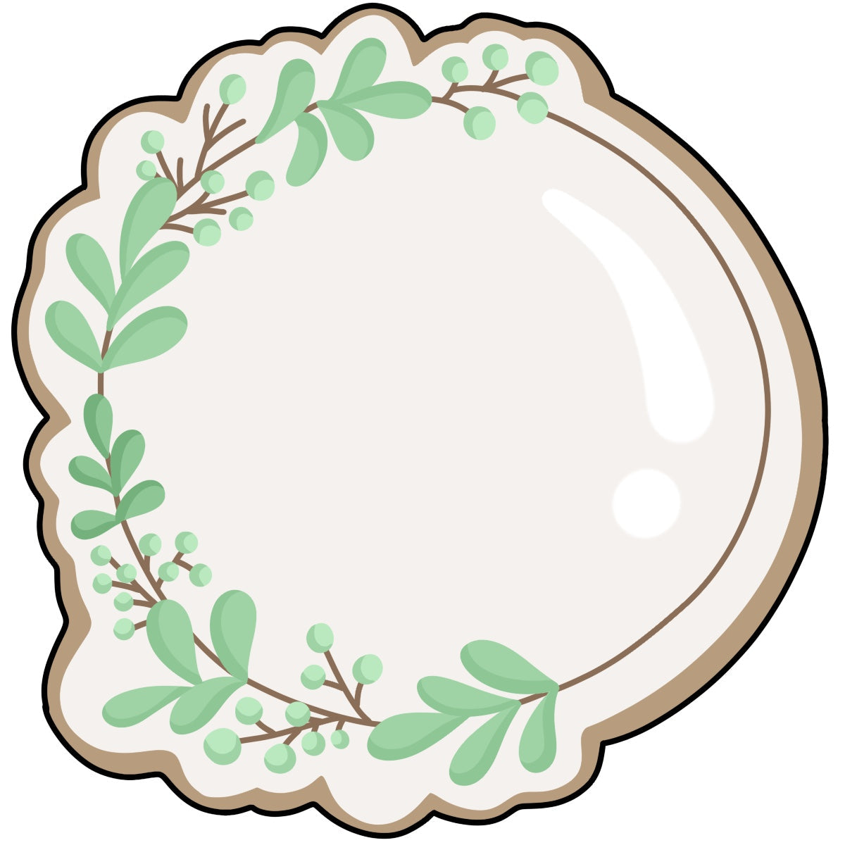 CC409 -Leafy Wreath Cookie/Fondant Cutter