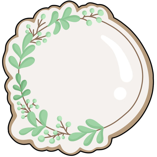 CC409 -Leafy Wreath Cookie/Fondant Cutter