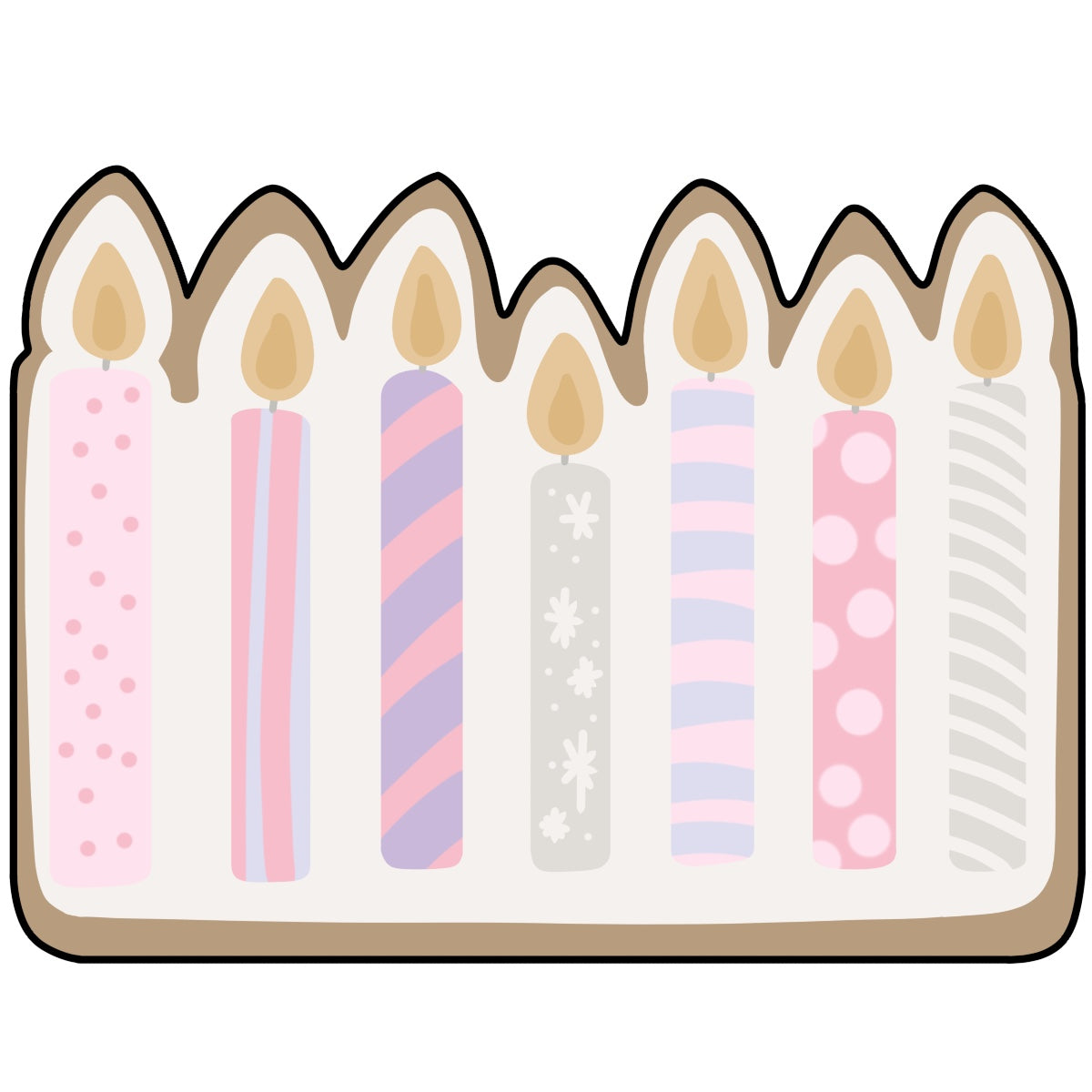 CC408 - Candles Cookie/Fondant Cutter